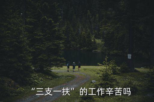 “三支一扶”的工作辛苦嗎