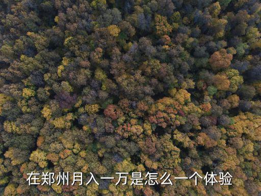 在鄭州怎么才能月入過萬,在鄭州月入過萬是什么水平