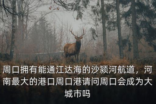 周口擁有能通江達海的沙潁河航道，河南最大的港口周口港請問周口會成為大城市嗎