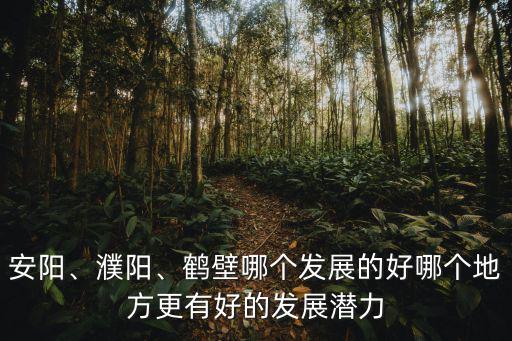 安陽、濮陽、鶴壁哪個發展的好哪個地方更有好的發展潛力