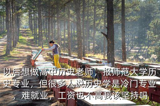 以后想做高中歷史老師，報師范大學歷史專業，但很多人說歷史學是冷門專業，難就業，工資也不高我該堅持嗎
