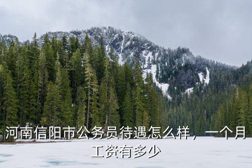 河南信陽市公務員待遇怎么樣，一個月工資有多少