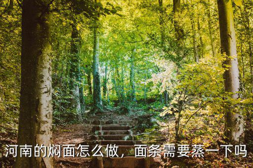 河南的燜面怎么做，面條需要蒸一下嗎