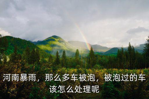 河南暴雨之后那些泡水車怎么辦,暴雨過后鄭州很多泡水車