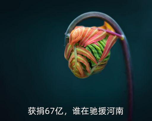 獲捐67億，誰在馳援河南