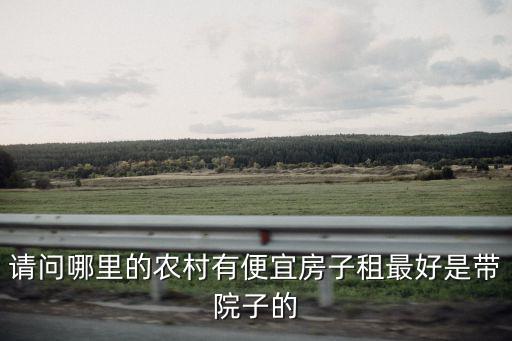請(qǐng)問哪里的農(nóng)村有便宜房子租最好是帶院子的