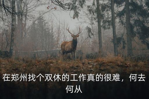 在鄭州找個雙休的工作真的很難，何去何從