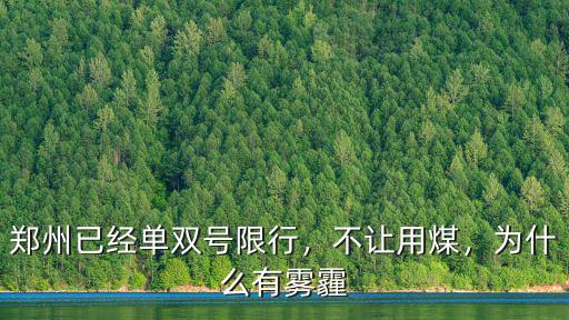鄭州已經單雙號限行，不讓用煤，為什么有霧霾