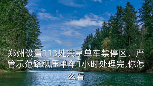 鄭州設置113處共享單車禁停區，嚴管示范路積壓單車1小時處理完,你怎么看