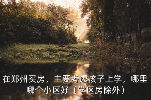 鄭州市學區房哪里有,鄭州的學區房價格如何