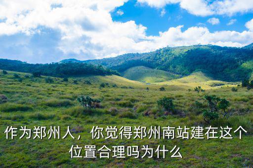 作為鄭州人，你覺得鄭州南站建在這個位置合理嗎為什么