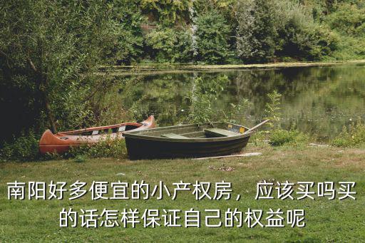 南陽好多便宜的小產(chǎn)權(quán)房，應(yīng)該買嗎買的話怎樣保證自己的權(quán)益呢