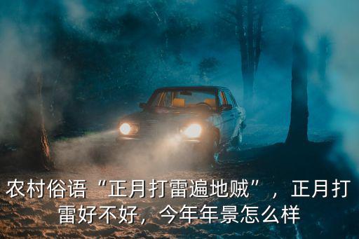 農村俗語“正月打雷遍地賊”，正月打雷好不好，今年年景怎么樣