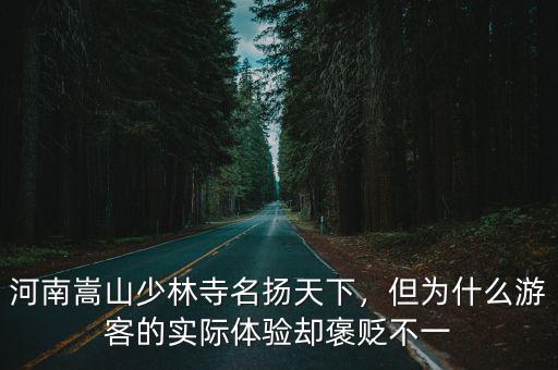 河南嵩山少林寺名揚天下，但為什么游客的實際體驗卻褒貶不一