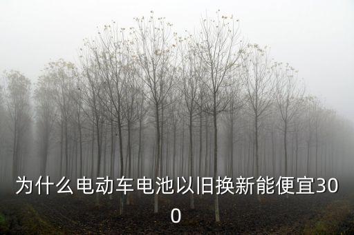 為什么電動車電池以舊換新能便宜300