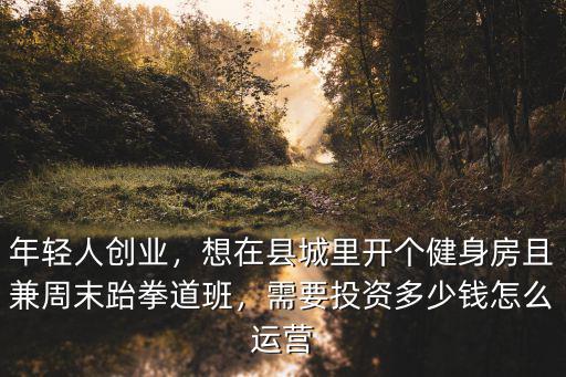 年輕人創業，想在縣城里開個健身房且兼周末跆拳道班，需要投資多少錢怎么運營