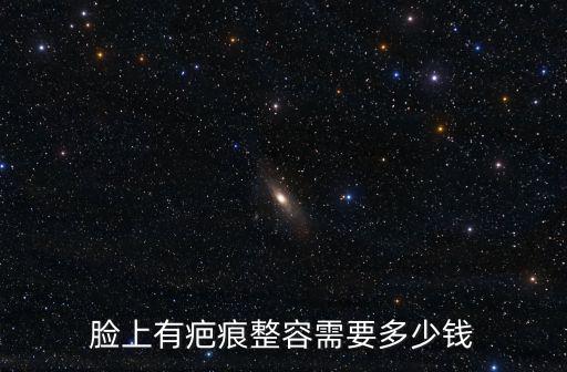 臉上有疤痕整容需要多少錢