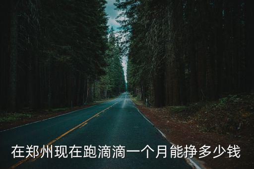 在鄭州現在跑滴滴一個月能掙多少錢
