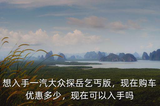 駐馬店大眾探岳優(yōu)惠多少,現(xiàn)在購車優(yōu)惠多少