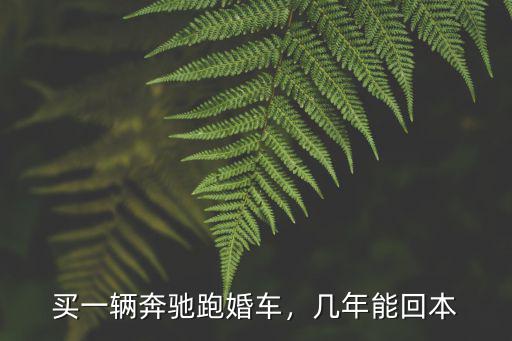 買一輛奔馳跑婚車，幾年能回本