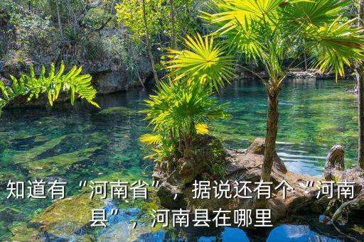 知道有“河南省”，據說還有個“河南縣”，河南縣在哪里