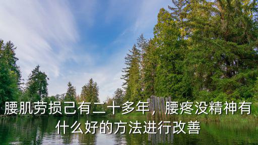 腰肌勞損己有二十多年，腰疼沒精神有什么好的方法進行改善