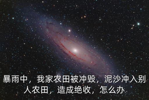 暴雨中，我家農田被沖毀，泥沙沖入別人農田，造成絕收，怎么辦