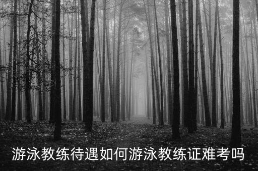 游泳教練待遇如何游泳教練證難考嗎