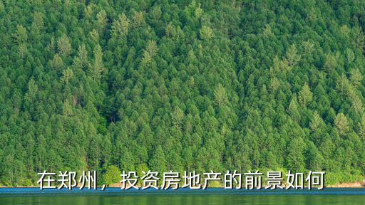 在鄭州，投資房地產的前景如何