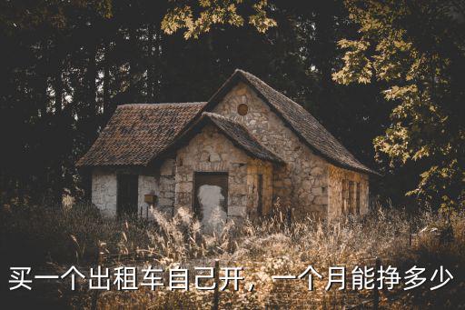 買一個出租車自己開，一個月能掙多少