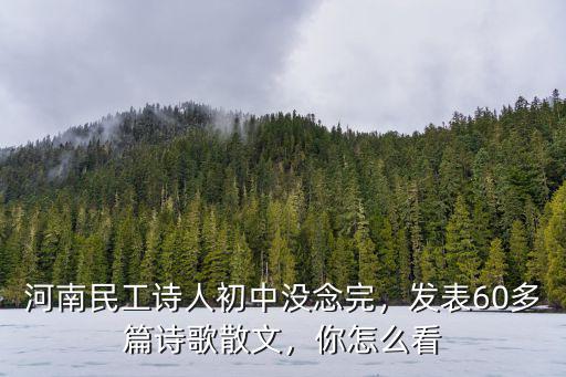 河南民工詩人初中沒念完，發表60多篇詩歌散文，你怎么看