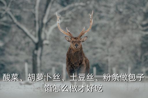 酸菜、胡蘿卜絲、土豆絲、粉條做包子餡怎么做才好吃