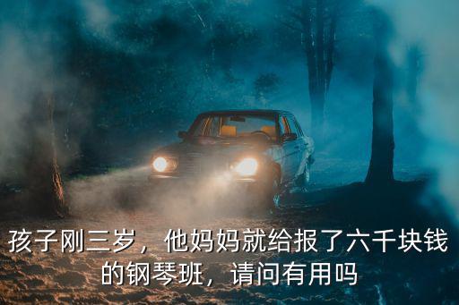 孩子剛三歲，他媽媽就給報了六千塊錢的鋼琴班，請問有用嗎