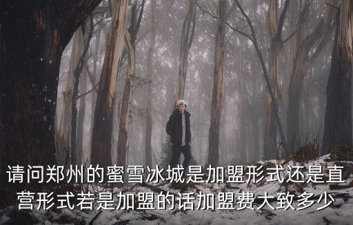 請問鄭州的蜜雪冰城是加盟形式還是直營形式若是加盟的話加盟費大致多少