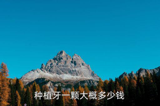 種植牙一顆大概多少錢