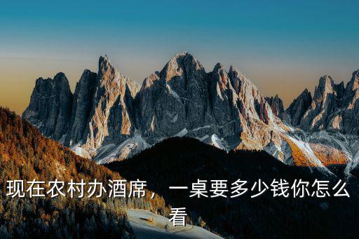 現在農村辦酒席，一桌要多少錢你怎么看