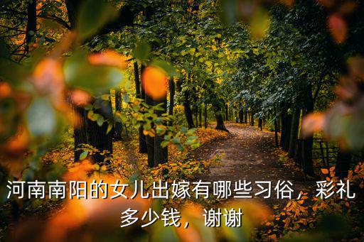 河南南陽的女兒出嫁有哪些習俗，彩禮多少錢，謝謝