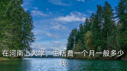 在河南上大學，生活費一個月一般多少錢