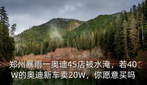 鄭州附近哪里沒有被水淹,鄭州暴雨一奧迪4S店被水淹