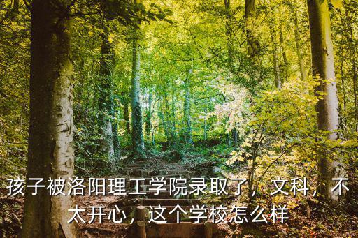 孩子被洛陽理工學院錄取了，文科，不太開心，這個學校怎么樣
