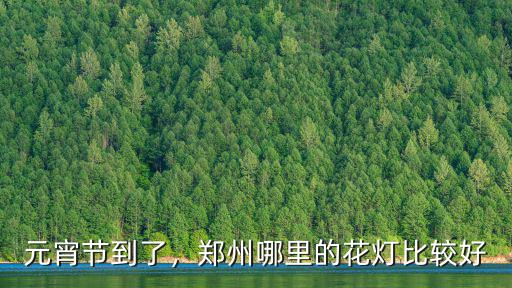 元宵節到了，鄭州哪里的花燈比較好