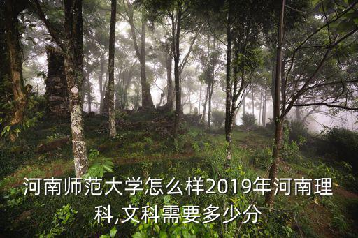 河南師范大學怎么樣2019年河南理科,文科需要多少分