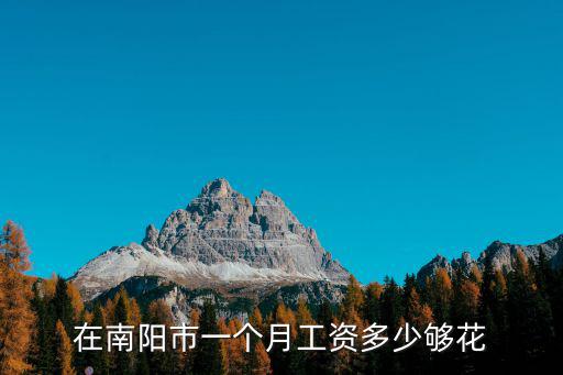 在南陽當會計多少工資多少,在南陽市一個月工資多少夠花