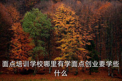 面點培訓學校哪里有學面點創業要學些什么
