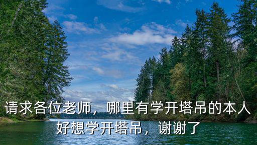 請(qǐng)求各位老師，哪里有學(xué)開(kāi)塔吊的本人好想學(xué)開(kāi)塔吊，謝謝了