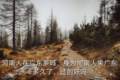 河南人在廣東多嗎，身為河南人來廣東多久了，過的好嗎