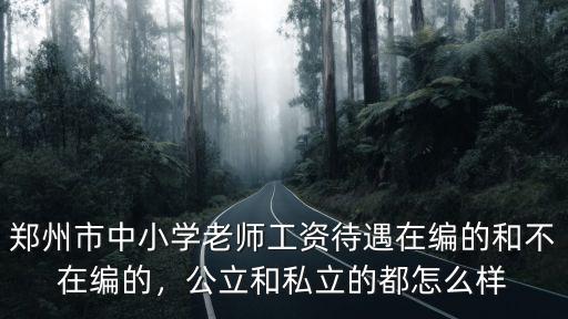 鄭州市中小學(xué)老師工資待遇在編的和不在編的，公立和私立的都怎么樣