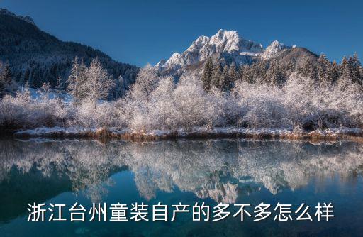 浙江臺州童裝自產的多不多怎么樣
