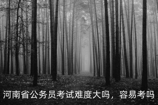 河南省公務員考試難度大嗎，容易考嗎