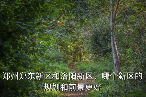 鄭州鄭東新區和洛陽新區，哪個新區的規劃和前景更好